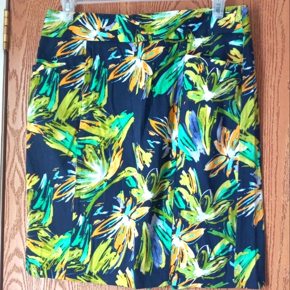 Olivia & Martin Tropical Hawaiian Midi Skirt Women's Size 12 - Picture 1 of 8